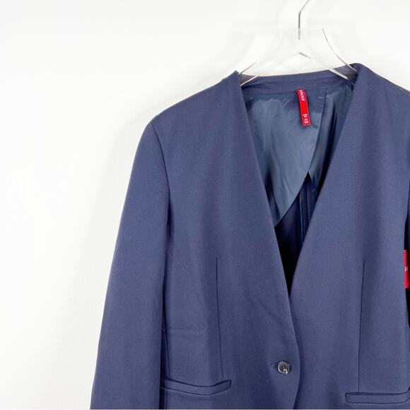 NWT Spanx Perfect Collarless Blazer M Blue - Picture 4 of 7